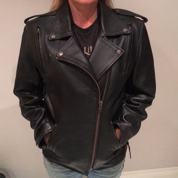 Xelement Leather Motorcycle Jacket Size 